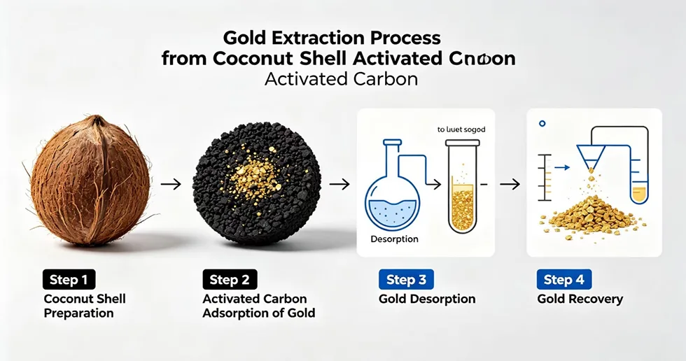 Coconut Shell Activated Carbon for Gold Recovery